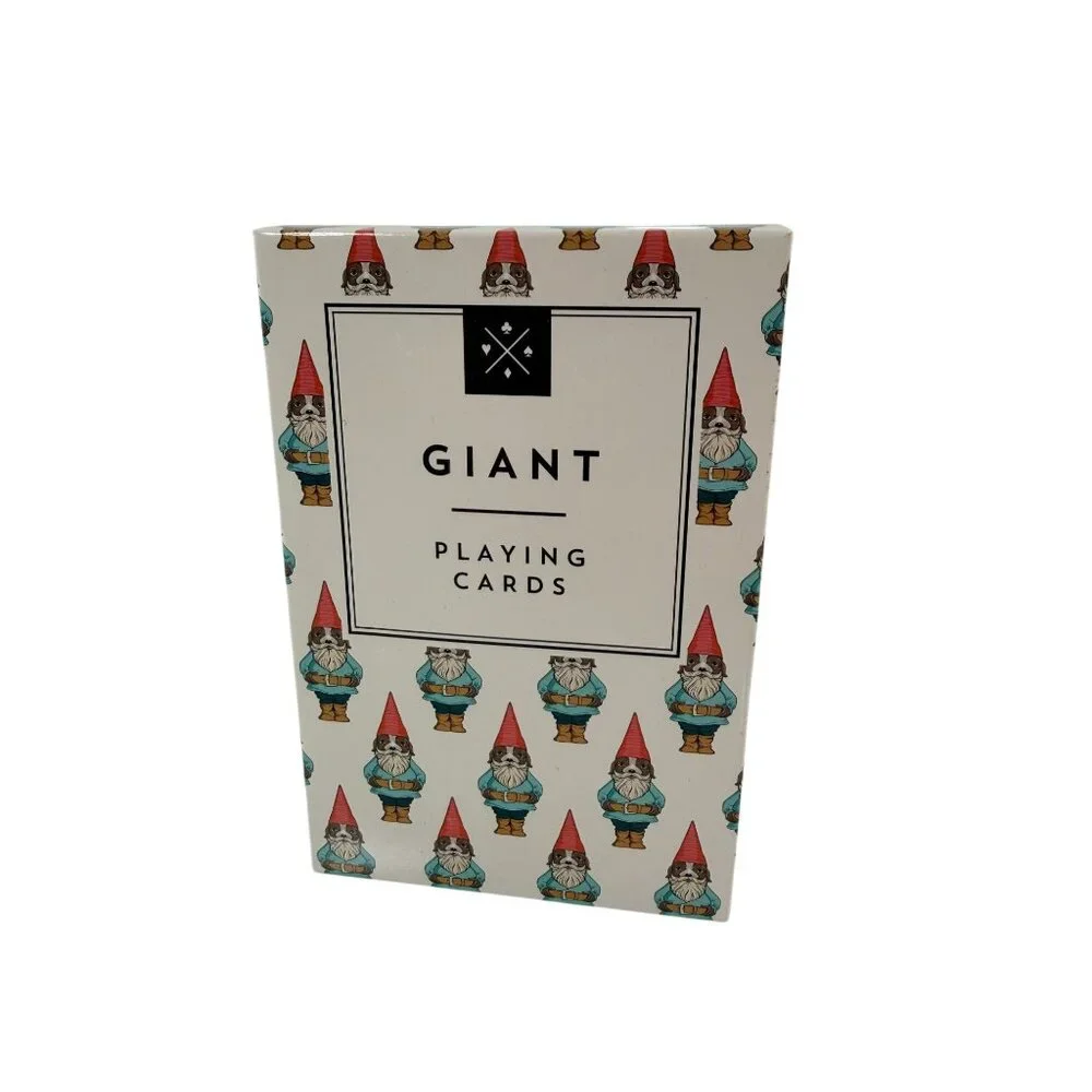 Giant Dog Gnome Themed Playing Cards 4"x6" By WS Game Co. Fun Oversized Deck - Picture 1 of 5